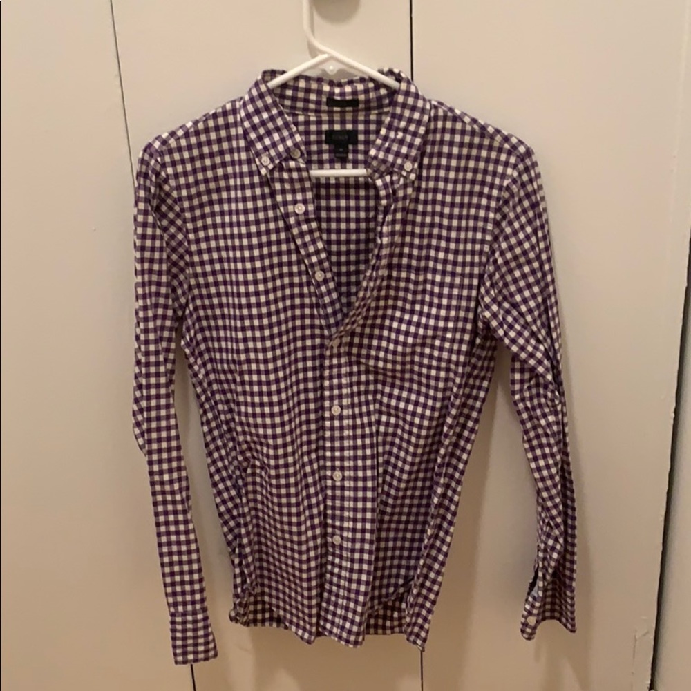 J CREW purple button down